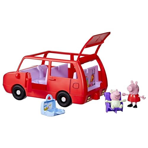 Peppa Pig großes Familienauto Spielset rot mit 2 Figuren und Zubehör