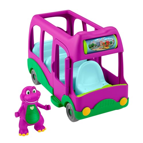 Fisher-Price Barneys Welt Abenteuerbus zum Schieben mit Barney-Figur HYG95