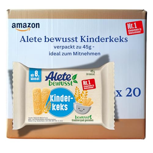 Alete kindergebäck keks ab 8 monate weizenkeks für kinder handlich 20 x 45 g