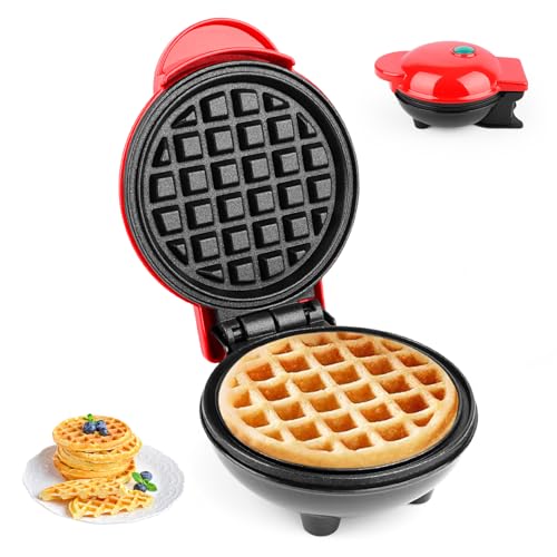 Produktbild: mini waffeleisen belgische waffelmaschine 10cm 220V 350W doppelseitige heizung kompakt