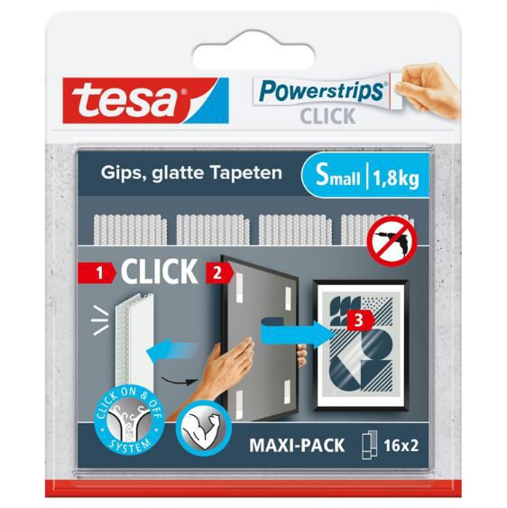 tesa Powerstrips Click Klett-Klebepads 16 x 2er Pack für 8,22 Euro