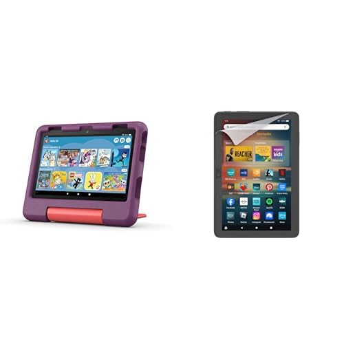 amazon fire hd 8 kids-tablet 32 gb violett, bildschirmschutzfolie 2er-pack