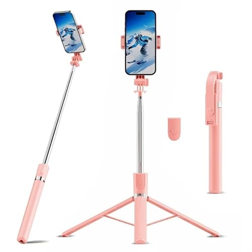 70CM Smartphone Stativ, 3 in 1 Bluetooth Selfie Stick, Aluminium, 360 drehbar