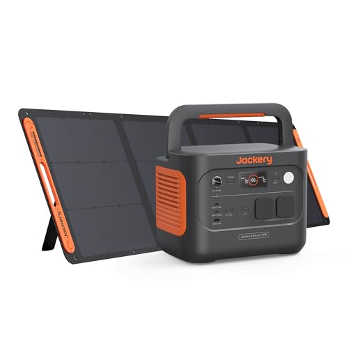 jackery powerstation 1000 v2 mit 200w solarpanel, 1070wh solargenerator, camping