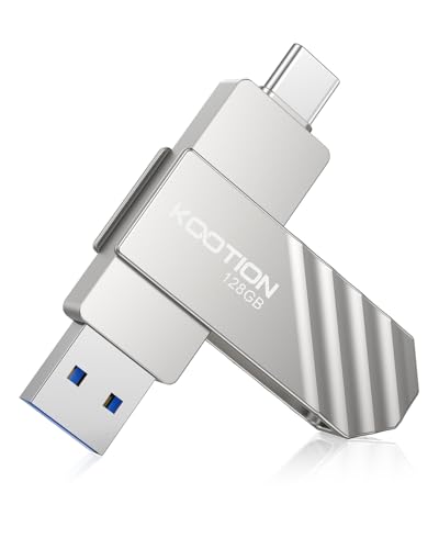 128GB USB C Stick 3.2 OTG 2-in-1 Typ C Flash Laufwerk Externer Speicher Metall