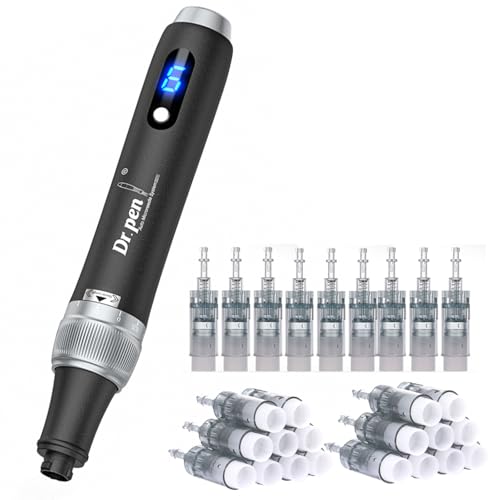 dr. pen ultima m7s mikroneedling pen kabellos mit 27 patronen für hautpflege und haarwachstum