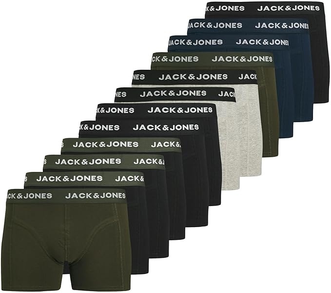 jack & jones herren trunks boxershorts 12er pack jacbenja in XXL