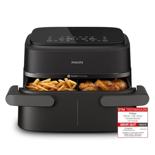 Produktbild: philips airfryer 1000 series 7,1 l, rapidair-technologie, 10 kochfunktionen, schwarz