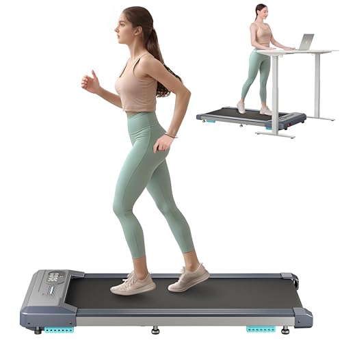 dripex laufband 2,5 ps leiser motor für gehen und joggen, 120 kg kapazität, grau