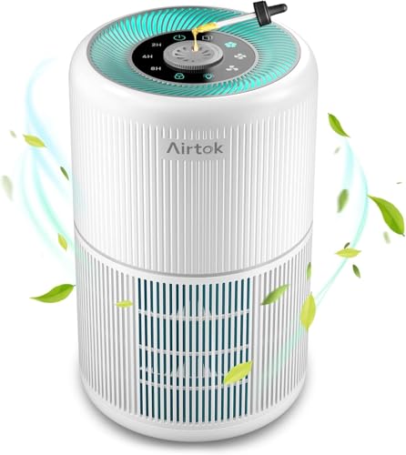 airtok luftreiniger h13 hepa mit aromatherapie, 4-stufen luftfilter 99,97% staub pollen