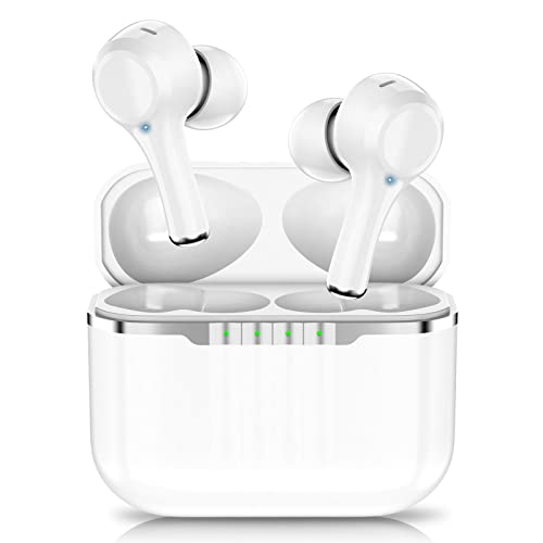 bluetooth kopfhörer kabellos 5.3 in ear 16mm audiotreiber hi-fi stereo 45 stunden ip7 wasserdicht (weiß)