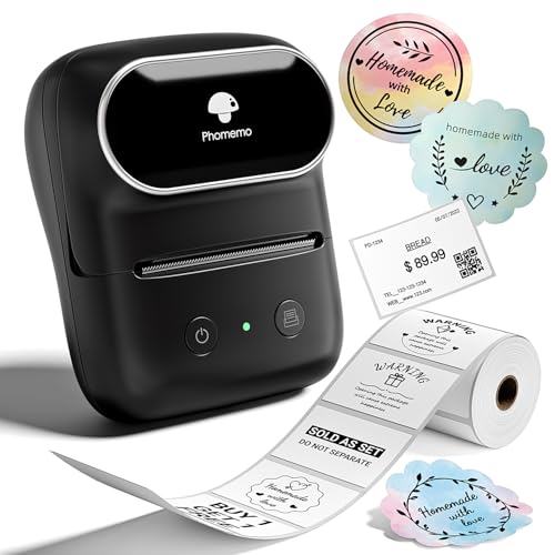 phomemo etikettendrucker m108 bluetooth tragbarer labeldrucker für barcode büro pc schwarz