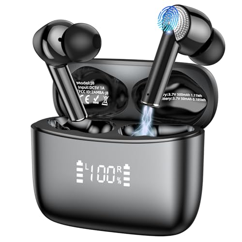 bluetooth kopfhörer kabellos in ear 5.3 mit 4 enc mic, wasserdicht ip7, 40std batterie