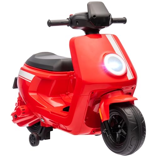 aiyaplay kinder elektro-motorrad 6v mit licht musik für 1,5-3 jahre rot