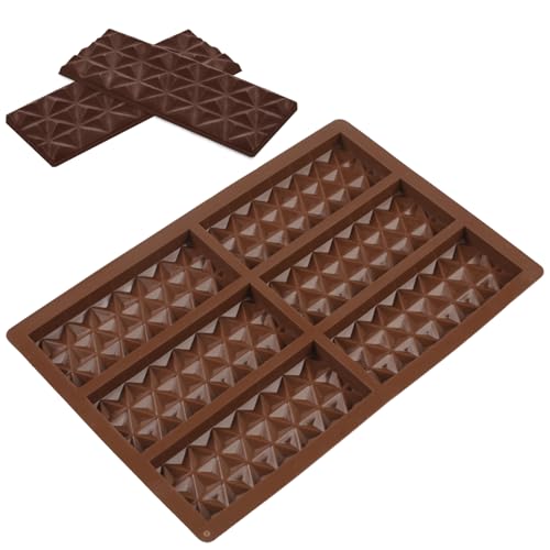 6 zellen schokoladenform silikon 26x17cm tief, antihaft gießform für schokolade DIY