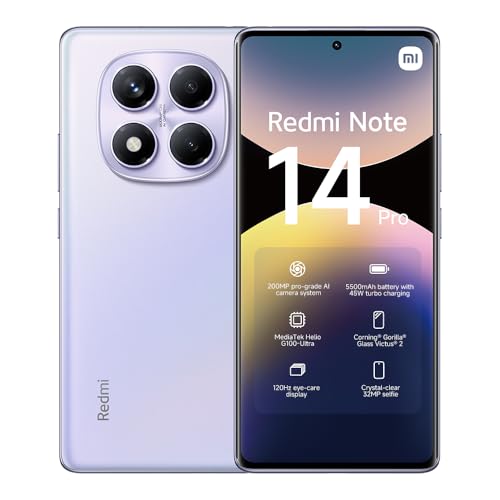 xiaomi redmi note 14 pro smartphone, ohne ladegerät, 128gb speicher