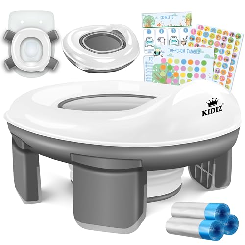 kindertoilettensitz kidiz, töpfchentrainer 3 in 1, bequemes pp-material, für unterwegs