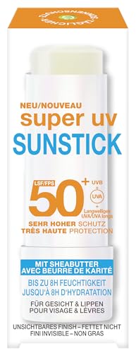 garnier ambre solaire sunstick lsf 50+ für gesicht und lippen, 9 g, shea butter, vitamin e
