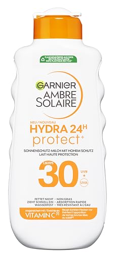 garnier ambre solaire sonnenschutz-milch lsf 30, 24h schutz vor uva uvb, 175 ml
