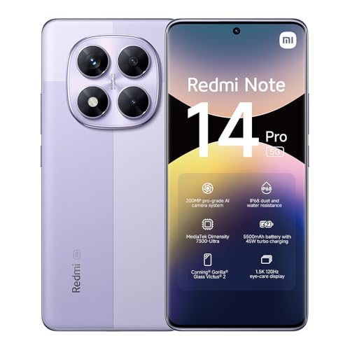 xiaomi redmi note 14 pro 5g smartphone ohne ladegerät, 128 gb, 6 gb ram