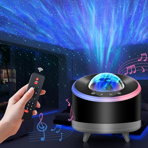 led sternenhimmel projektor mit bluetooth lautsprecher, 3 in 1 galaxy projektor schwarz