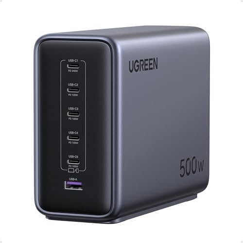 ugreen nexode 500w usb c ladegerät 6-port netzteil gaN pd 3.1
