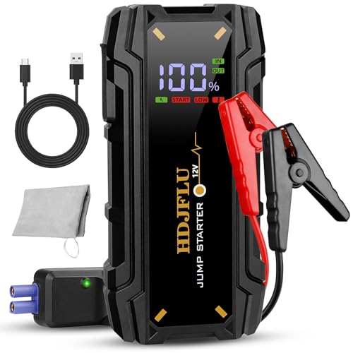 3000A starthilfe powerbank HDJFLU für 7.0L benzin und 5.5L diesel motoren, 12V jumper box