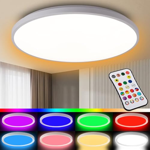 neemosi led deckenleuchte dimmbar 24W rgb farbwechsel mit fernbedienung 30cm