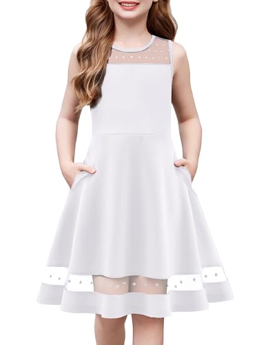 Arshiner mädchenkleid mesh sommerkleid festliches kleid kommunion kleid 9-10 jahre