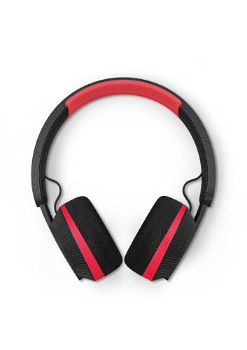 philips tAA6219BK bluetooth kopfhörer on-ear solar powered 80 stunden akkulaufzeit schwarz rot