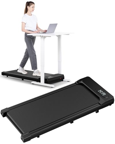 homefitnesscode laufband walking pad gehband für zuhause bis 120kg, schwarz