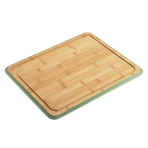 kesper schneidbrett bambus 40 x 30 x 1,6 cm braun grün 58291