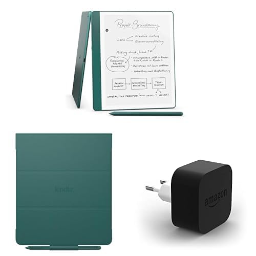 kindle scribe 64gb bundle mit eingabestift, hülle und 9w netzteil