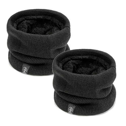 oykrueats halsschlauch schwarz 2 stück unisex winter halswärmer fleece winddicht für outdoor sport