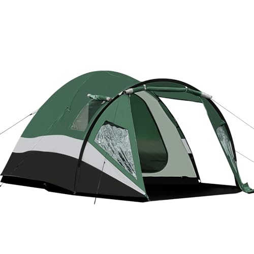 Produktbild: portal tent campingzelt 3-4 personen stehhöhe mit vorraum 3000 mm wasserdicht