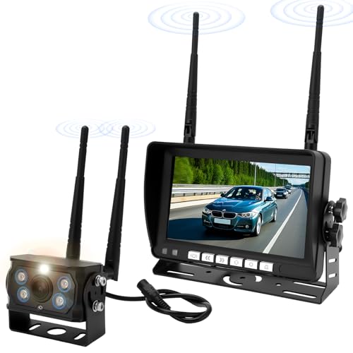 wodhmi ey 7-zoll wireless auto lcd bildschirm mit hd rückfahrkamera 1080p ip67