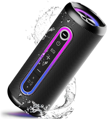 taopodo bluetooth lautsprecher 30W mit licht, IPX7, 30 std akku, tws paarung, outdoor