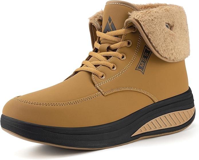 Mishansha Damen Winterstiefel wasserdicht rutschfest warm Gelb 38 EU