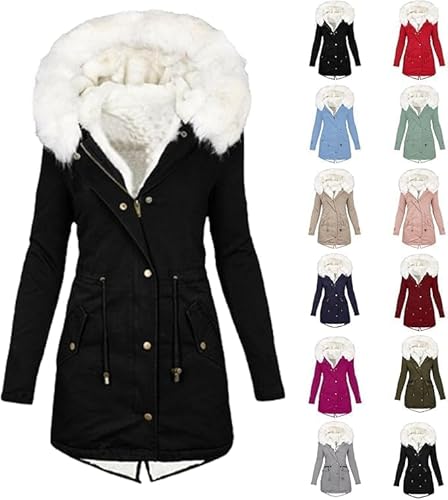 damen steppjacke winterjacke mit abnehmbarer kapuze wasserdicht und winddicht s-5xl