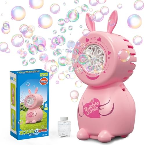 PANACARE Seifenblasenmaschine für Kinder, 5000+ Blasen/Min, Seifenblasenlösung