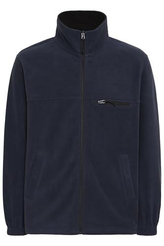 solid sdmatz herren fleecejacke zip-jacke mit stehkragen, farbe insignia blue, größe L