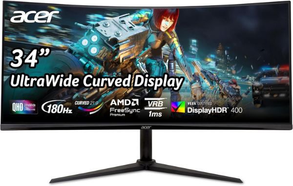 acer nitro xz342cu v3 34 zoll uwqhd gaming monitor 180hz für 259,99 euro