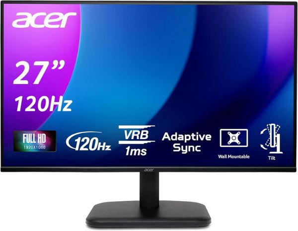 acer ek271 g 27 zoll full hd monitor 120hz für 84,99 euro statt 110 euro