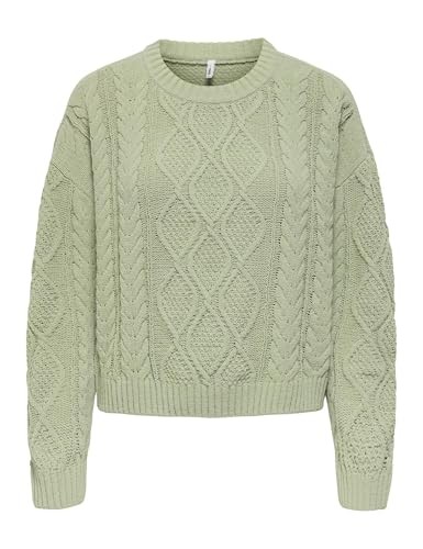 Onlelly Life KNT O-Neck Ls Cable Sweater