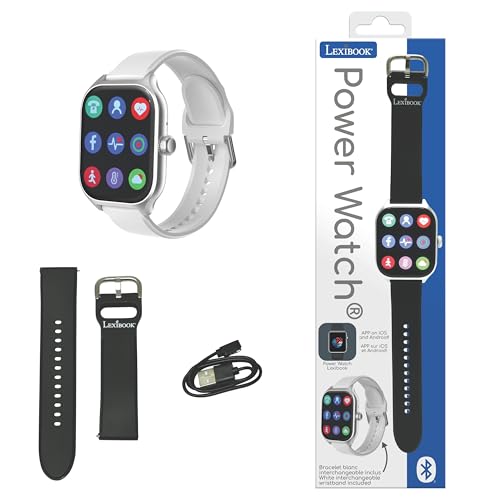 power watch, lexibook smartwatch kompatibel mit ios android, fitness tracker, health monitoring