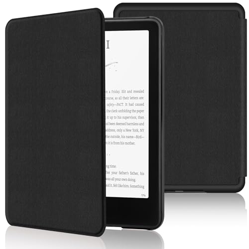 kindle paperwhite hülle 12. generation 2024 mit kickstand, schutz und kartenfach, schwarz