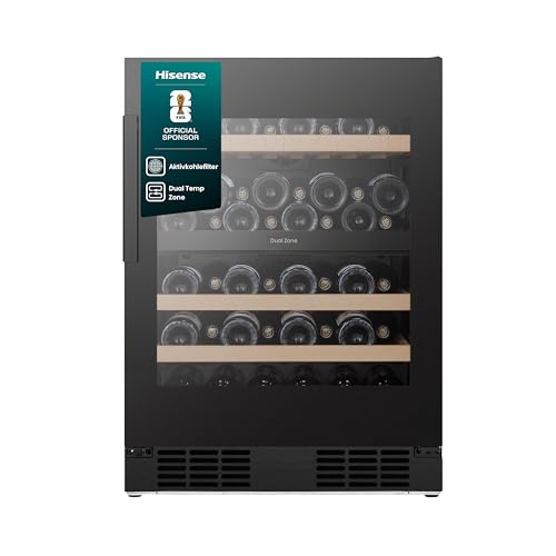 weintemperaturkühlschrank hisense rw3n122gslf schwarz 81,9x59,5x57,5cm
