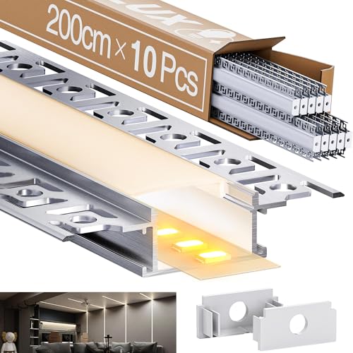 led aluminium profil 1m 6er set u-form für 12,1mm led strip mit diffusor