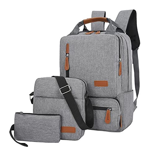 laptoprucksack 3er set nylon damen herren reise schule arbeit bis 14,5 zoll rot