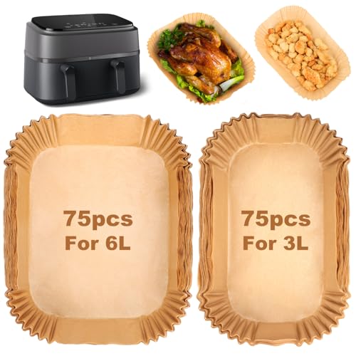 airfryer backpapier für philips dual basket 3000, tefal easy fryer, 150 stück